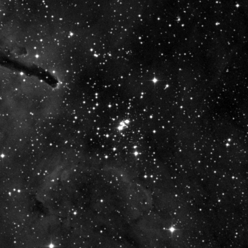 Cúmulo de la Nebulosa de la Trompeta - Zoom