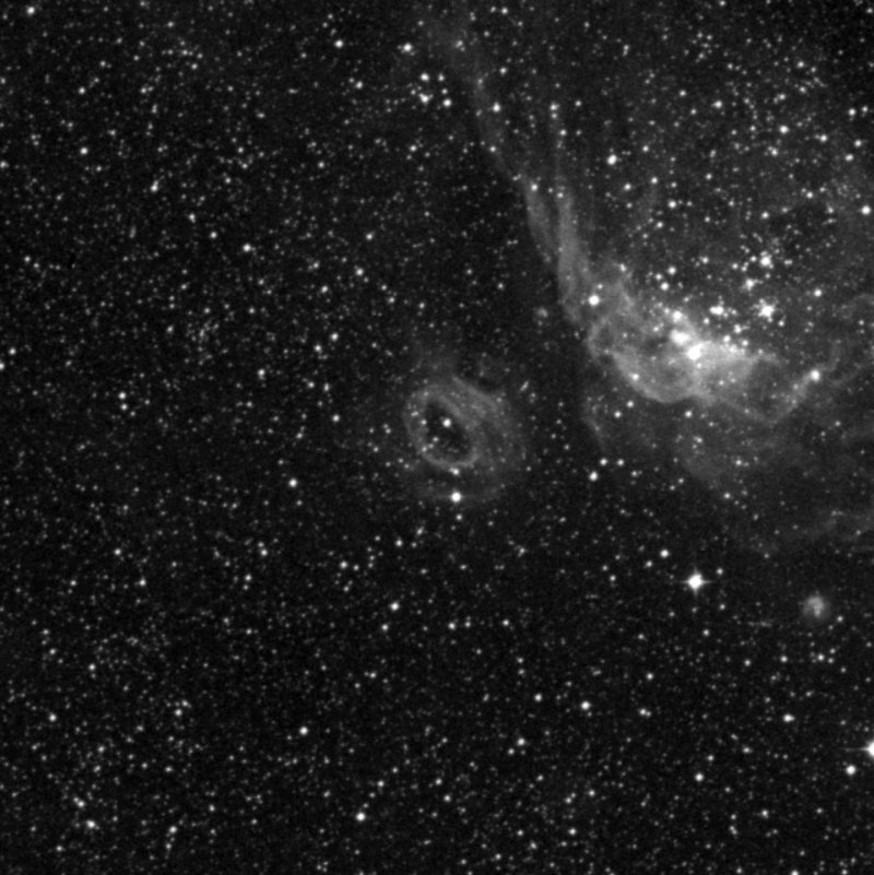 Nebulosa de la Burbuja Azul - Zoom